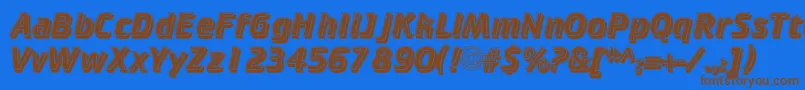 Шрифт Cricketinlineshadowc – коричневые шрифты на синем фоне