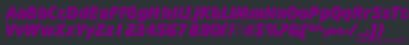 Cricketinlineshadowc Font – Purple Fonts on Black Background
