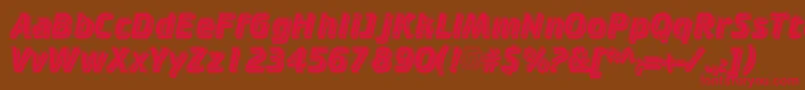 Cricketinlineshadowc Font – Red Fonts on Brown Background