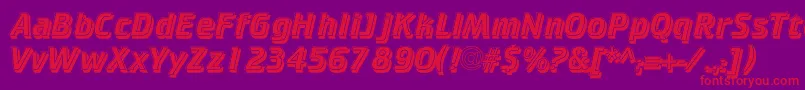 Cricketinlineshadowc Font – Red Fonts on Purple Background