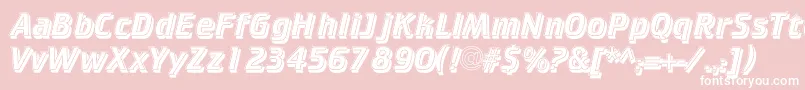 Cricketinlineshadowc Font – White Fonts on Pink Background