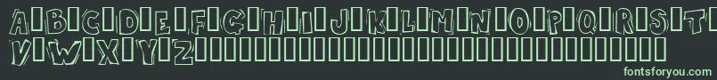フォントSkrotfon – 黒い背景に緑の文字