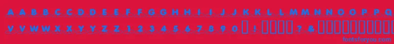 KrCloudNine Font – Blue Fonts on Red Background