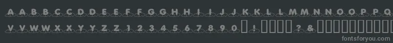 Czcionka KrCloudNine – szare czcionki na czarnym tle