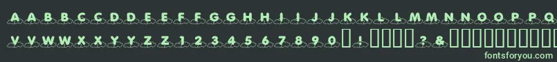 Czcionka KrCloudNine – zielone czcionki na czarnym tle