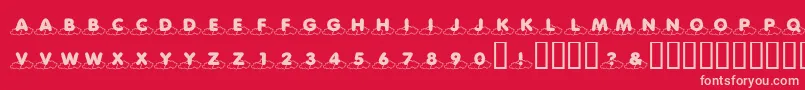 KrCloudNine Font – Pink Fonts on Red Background