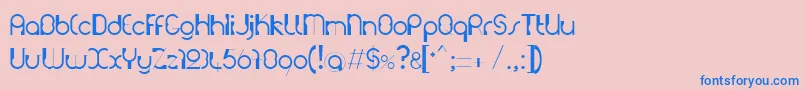 Grutchconstrukt Font – Blue Fonts on Pink Background