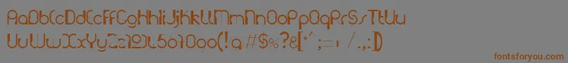 Fonte Grutchconstrukt – fontes marrons em um fundo cinza