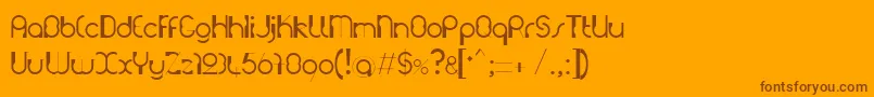 Grutchconstrukt-fontti – ruskeat fontit oranssilla taustalla