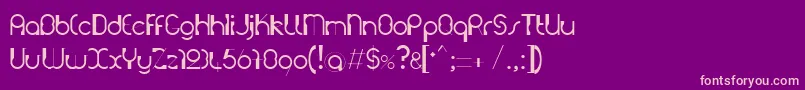 Grutchconstrukt Font – Pink Fonts on Purple Background