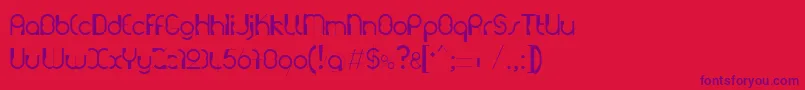 Grutchconstrukt Font – Purple Fonts on Red Background