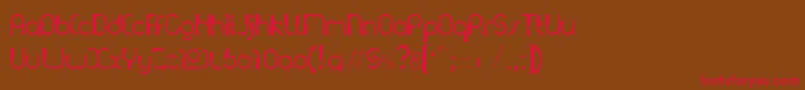 Grutchconstrukt Font – Red Fonts on Brown Background