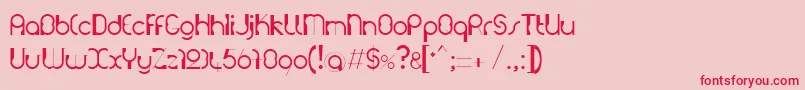 Grutchconstrukt Font – Red Fonts on Pink Background