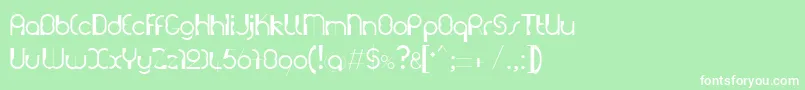 Grutchconstrukt Font – White Fonts on Green Background