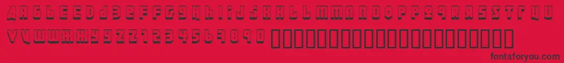 Ural3D Font – Black Fonts on Red Background