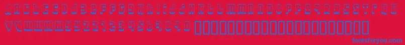 Ural3D Font – Blue Fonts on Red Background