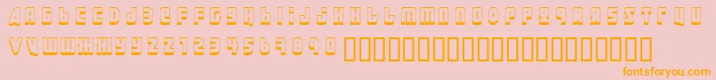 Ural3D Font – Orange Fonts on Pink Background