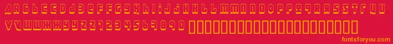 Ural3D Font – Orange Fonts on Red Background