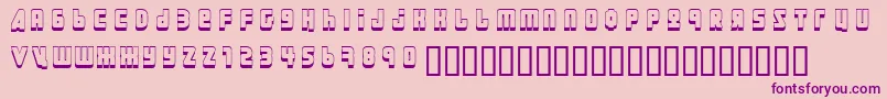 Ural3D Font – Purple Fonts on Pink Background