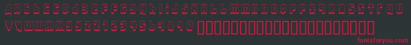 Ural3D Font – Red Fonts on Black Background