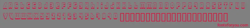 Ural3D Font – Red Fonts on Gray Background