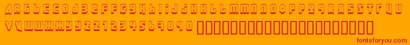 Ural3D Font – Red Fonts on Orange Background