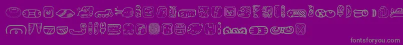 MesoamericaDingsThree Font – Gray Fonts on Purple Background