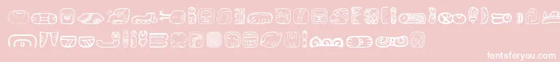 MesoamericaDingsThree Font – White Fonts on Pink Background