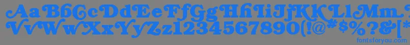 フォントBryantRegular – 灰色の背景に青い文字