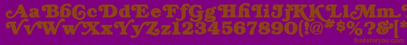 BryantRegular Font – Brown Fonts on Purple Background