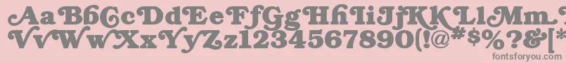 フォントBryantRegular – ピンクの背景に灰色の文字