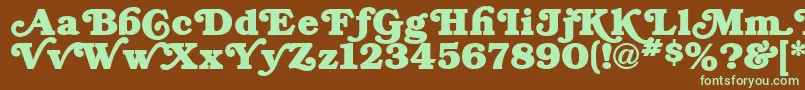 BryantRegular Font – Green Fonts on Brown Background