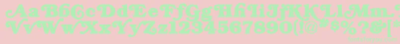 BryantRegular Font – Green Fonts on Pink Background