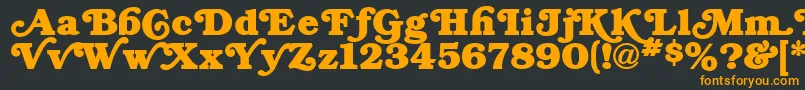 フォントBryantRegular – 黒い背景にオレンジの文字