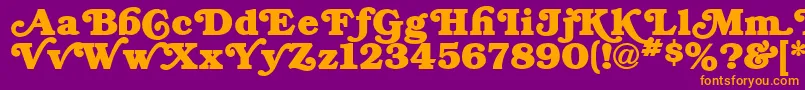 BryantRegular Font – Orange Fonts on Purple Background