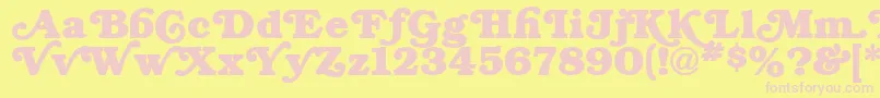 En savoir plus sur la police BryantRegular Police BryantRegular – polices roses sur fond jaune