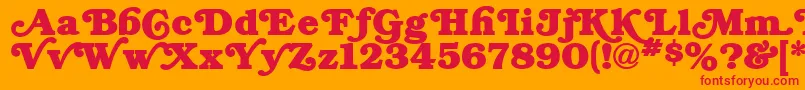 BryantRegular Font – Red Fonts on Orange Background