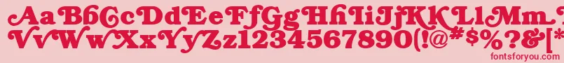 Шрифт BryantRegular – красные шрифты на розовом фоне
