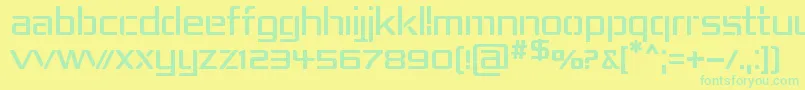 Repub4 Font – Green Fonts on Yellow Background