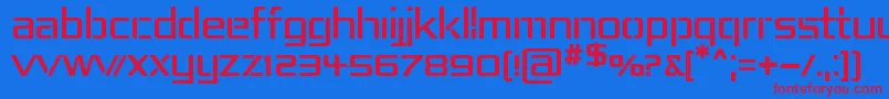 Шрифт Repub4 – красные шрифты на синем фоне