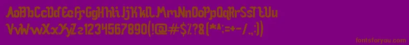 Ocean Font – Brown Fonts on Purple Background