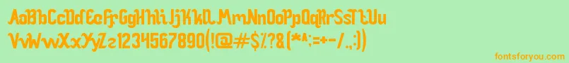 Ocean Font – Orange Fonts on Green Background