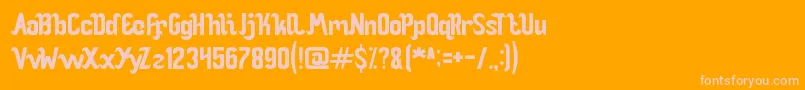 Ocean Font – Pink Fonts on Orange Background