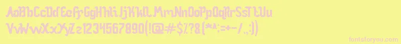 Ocean Font – Pink Fonts on Yellow Background