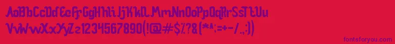 Ocean Font – Purple Fonts on Red Background