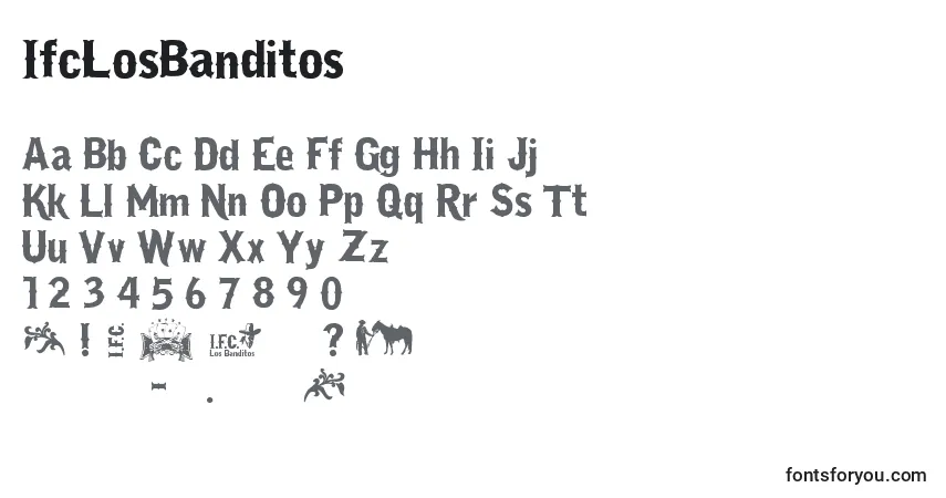 Шрифт IfcLosBanditos – алфавит, цифры, специальные символы