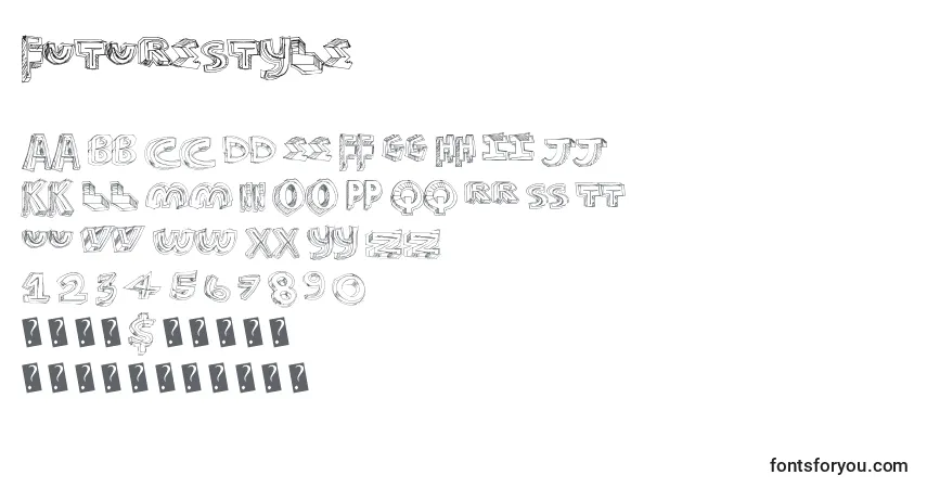 Fuente Futurestyle - alfabeto, números, caracteres especiales