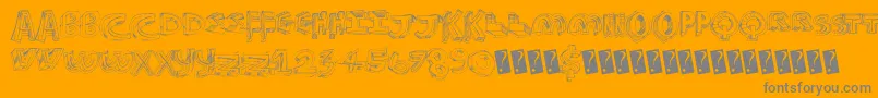 Futurestyle Font – Gray Fonts on Orange Background