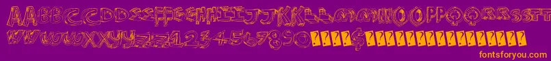 Futurestyle Font – Orange Fonts on Purple Background