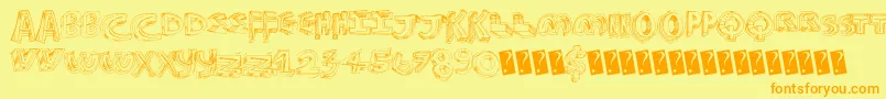 Futurestyle Font – Orange Fonts on Yellow Background